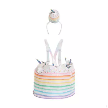 Костюм торта для детей, многоразовое платье, ролевая игра, тематическая вечеринка, реквизит для фотосессии