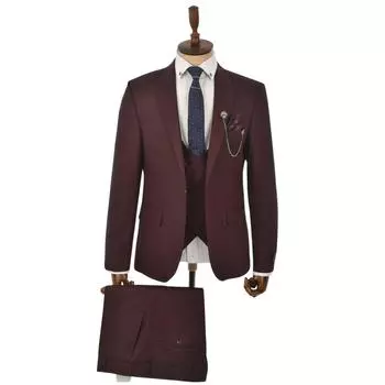 Костюм-тройка DeepSEA Slim Fit на одной пуговице 2301500