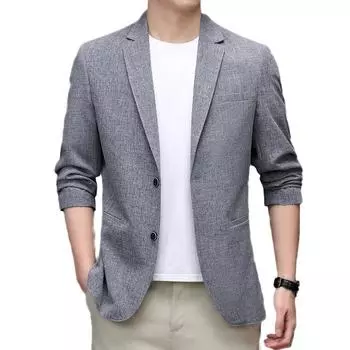 Костюм Весна и Осень Тонкий Мужской Повседневный Костюм Узкий Разрез Маленький Костюм M