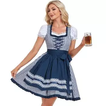 Костюм ведьмы-дьяволицы на Хэллоуин 2024 года для взрослых и детей – костюм для выступлений Beer Maid и косплея L