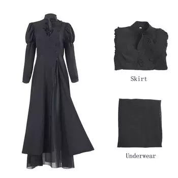 Костюм ведьмы для косплея Тот же костюм Костюм для сценического выступления Костюм для косплея чёрный