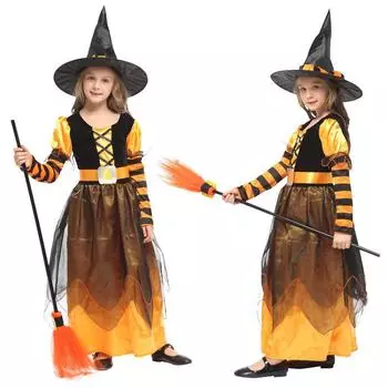 Костюм ведьмы на Хэллоуин для девочек - наряд волшебника XL