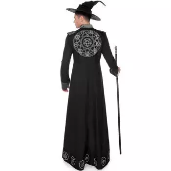 Костюм волшебника M-XL, мужской костюм на Хэллоуин, костюм священника, сценический костюм, мужской маскарадный костюм волшебника M