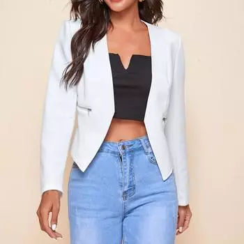 Костюм Женская повседневная куртка на молнии S хаки