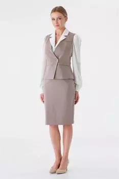 Костюм Жилет Юбка Бежевый TRINK