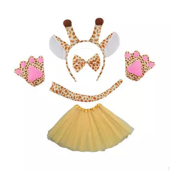 Костюм жирафа для животных, аксессуары для косплея для шоу, сценарного фестиваля, маскировки жёлтый