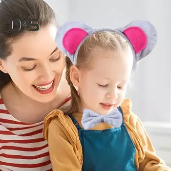 Костюм животного с ушками, повязкой на голову, хвостом, галстуком-бабочкой, набор для малышей и детей, регулируемый плюшевый костюм животного для Хэллоуина, косплей-представление Leopard