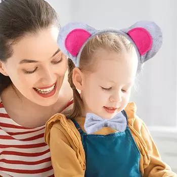 Костюм животного с ушками, повязкой на голову, хвостом, галстуком-бабочкой, набор для малышей и детей, регулируемый плюшевый костюм животного для Хэллоуина, косплей-представление Sheep