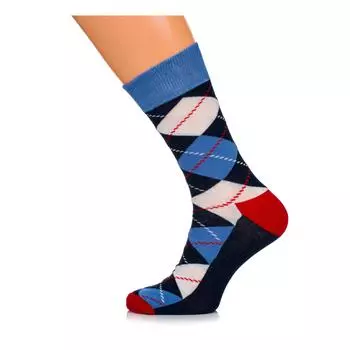 Костюмные носки с цветными ромбами, размер 41-46.. 41-46 41-46 синий