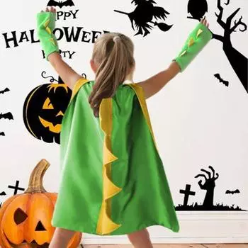 Костюмы Детский костюм накидки динозавра Тонкая работа Удобно носить Создать атмосферу Косплей Наряды для вечеринок на Хэллоуин Косплей фиолетовый