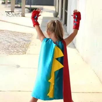 Костюмы Детский костюм накидки динозавра Тонкая работа Удобно носить Создать атмосферу Косплей Наряды для вечеринок на Хэллоуин Косплей фиолетовый