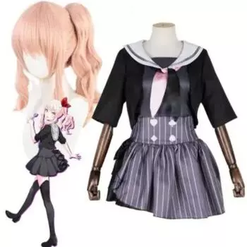 Костюмы для косплея Акиямы Мизуки, красочные сценические платья, костюмы для вечеринки на Хэллоуин, полный комплект one size чёрный