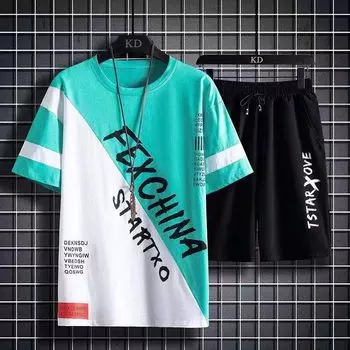 Костюмы для мужчин Летняя мужская одежда Модные спортивные костюмы Повседневные футболка и шорты Ice Silk Баскетбольный комплект Спортивная одежда Трендовые мужские комплекты XXXXXL