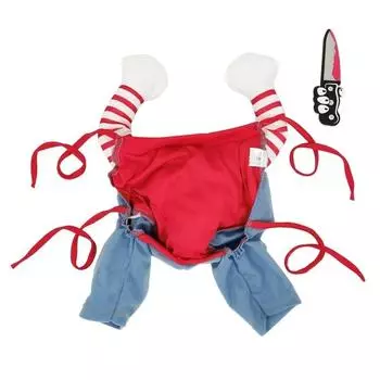 Костюмы для собак на Хэллоуин, забавная одежда для домашних животных, регулируемые комплекты костюмов для косплея для собак, новинка, одежда для средних и больших собак, бульдог, мопс M Chest 58-68 cm