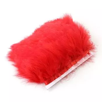 Костюмы для выступлений на сцене с кромкой из натуральных турецких бархатных перьев 10M оранжевый