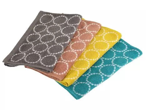 Kosugizen Daily Towel Face Nordic Style 4 Colors of 34 x 80 Just the Right Volume for Everyday Set of Towels, Ihana, (1 Each), cm, Use, 4, ASV-2601-4