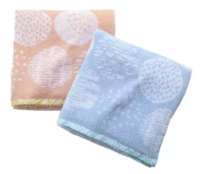 Kosugizen Large Bath 2 Colors 1 of 70 x 140 Slightly Large Bath Set of Towels, Bubble, (2 Patterns), Each, cm, Towels, 2, ZGTF-9601-2