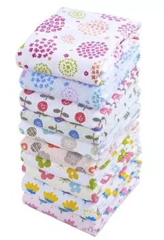 Kosugizen Лицо Жадный Принт 5 2 1 Штука на 34 x 80 Отличные Полотенца, Полотенца, Цветок, Узоры, Цвета, Полотенце, см, Тонкое, Быстросохнущее, Выгодное, Упаковка 10 штук