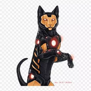 Кот Человек Термоперенос Печать Виниловые Нашивки Наклейки для Одежды Аппликации Сделай Сам Моющиеся Нашивки