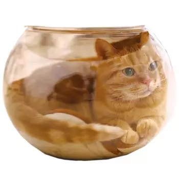 Кот-кошка Cattyman, кот в форме золотой рыбки