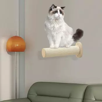 Кот лазает по сизалевой когтеточке Length 215mm
