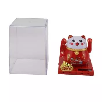 Кот на солнечной батарее, яркий, энергосберегающий, машущий кот на солнечной батарее, приветствующий богатство Small