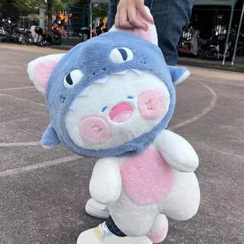 Кот пушистый плюшевый кот 2 в 1 мягкая игрушка для спальни диван праздничный декор мягкий компаньон для сна подушка мультяшный котенок 30cm