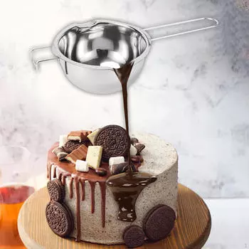 Котелок для плавления с 2 носиками, легко моется, практичный, конфетный шоколад 400ml