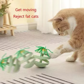 Котенок Roly-poly Тумблер Игрушка для кошки Exersing Бег с косами Котенок Охота Яркий цвет