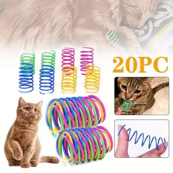 Котенок спиральные пружины игрушки для кошек интерактивный датчик игрушка-пружина для кошек цветные пружины игрушка для кошек товары для животных