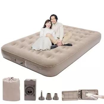 Kotesoto Air Double Air Electric Air Air Camping Electric Air Air For For Home Disaster For Грузоподъемность 198 см x 125 см x 25 см 300 кг Кровать, Размер, Кровать,