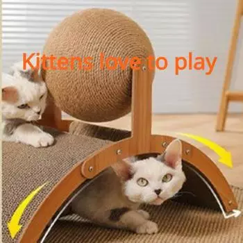Котята любят играть. Когтеточка, вертикальный шарик для кошек, супер большая шлифовальная машина с когтями, игрушка для кошек