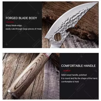 Кованые кухонные ножи из нержавеющей стали для обвалки мяса, нож ручной работы, мясницкий нож, кухонные ножи и аксессуары