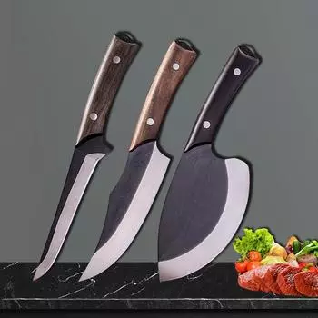 Кованый кухонный нож для мяса, разделочные ножи, профессиональный ручной нож для разделки мяса, инструменты для резки рыбы и овощей из нержавеющей стали