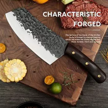 Кованый кухонный нож Kiritsuke Chef, лезвие из нержавеющей стали, рукоятка из красного сандалового дерева, профессиональный нож Bowie Facas, 4Cr13mov