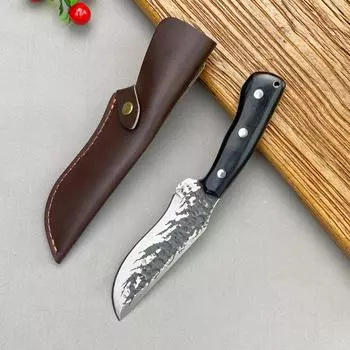 Кованый нож для обвалки, кухонные ножи шеф-повара ручной работы, универсальный нож с деревянной ручкой, нож для мяса