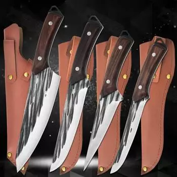 Кованый нож для обвалки, кухонный нож для мяса, кухонный универсальный нож, нож шеф-повара из нержавеющей стали, резак