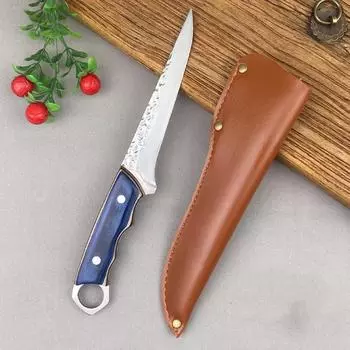 Кованый нож для обвалки, кухонный нож, нож для нарезки шеф-повара, нож для барбекю, рыбалка, нарезка фруктов, овощей, инструменты для очистки овощей with cover