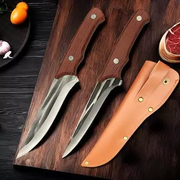 Кованый нож для обвалки, кухонный нож, нож для нарезки шеф-повара, нож для барбекю, рыбалка, нарезка фруктов, овощей, инструменты для очистки овощей