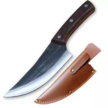 Кованый нож для обвалки Нож для снятия шкуры Тесак для мяса Профессиональный кухонный нож из нержавеющей стали для мясника