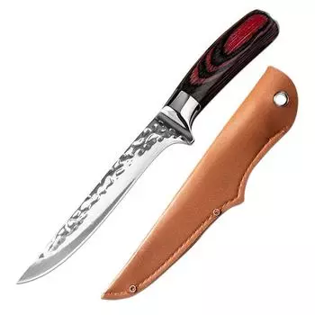 Кованый нож для обвалки, нож шеф-повара из нержавеющей стали для мяса, костей, рыбы, фруктов, кухонный нож, Кливер, нож мясника knife with cover