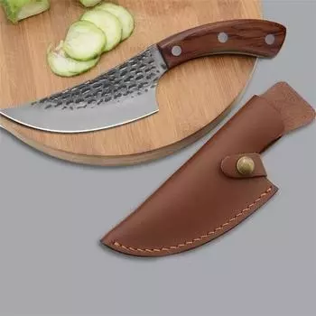 Кованый нож для обвалки, разделочный нож, мясник, костное мясо, курица, кухонный инструмент 1pc(with cover).