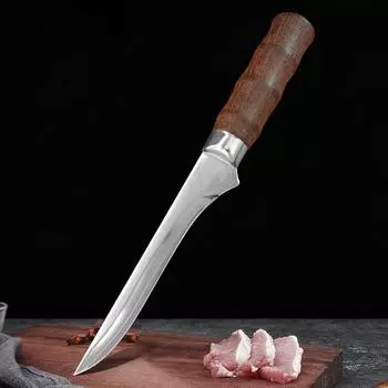 Кованый нож для обвалки, тесак, нож для нарезки мяса, кухонный нож для чистки, поварской нож для разделки мяса, рыбы, кухонные инструменты с чехлом для ножа