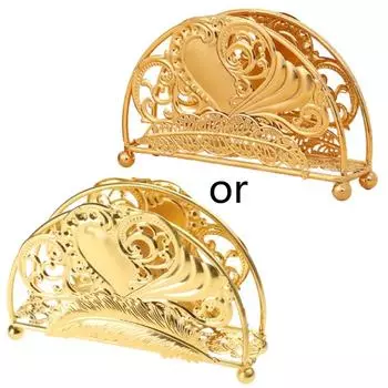 Кованый железный золотой держатель для салфеток, подставка для салфеток, принадлежности для свадьбы, дропшиппинг