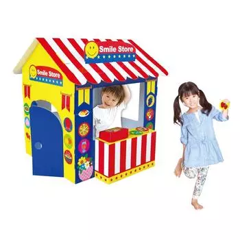 Ковбой НОВЫЙ Omiseyasan 2 Вы можете притвориться настоящим Картонный домик Дом для рисования Детский домик с продуктами и тарелками с монетами магазин! (питание