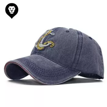 Ковбойская бейсбольная кепка с вышивкой в виде якоря, корейская версия летней мужской кепки Adjustable