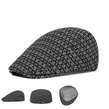 Ковбойская кепка с язычком из ткани «утка», берет, женская ретро-кепка, шляпа, мужская шляпа M56-58cm тёмно-синий