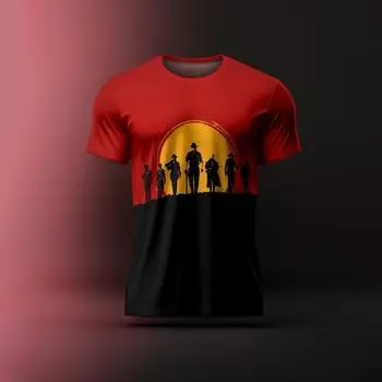 Ковбойская мужская футболка, летняя модная одежда большого размера с короткими рукавами, ретро футболки с узором и принтом, мужской повседневный пуловер с круглым вырезом S