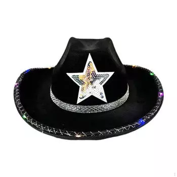 Ковбойская шляпа, декоративные ковбойские сомбреро, кепки для помолвки, вечеринки, наряды для женщин чёрный