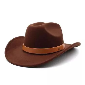 Ковбойская шляпа из одного слова, британская шерстяная шляпа, плоский верх и плоский край, черная шляпа-цилиндр, ветровая шляпа. M56-58cm красный